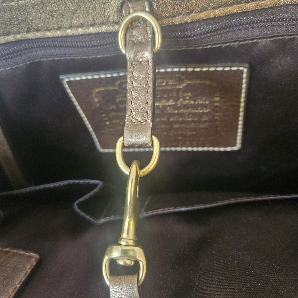 Coach Brown and Gold Tote Bag - Picture 5 of 14